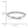 14k White Gold Diamond 2mm Prong Set Wedding Band Anniversary Ring 0.204 CT.