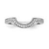 14k White Gold Diamond 2.6mm Milgrain Wedding Band Anniversary Ring 0.138 CT.