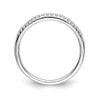 14k White Gold Diamond 1.9mm Prong Set Wedding Band Anniversary Ring 0.144 CT.