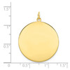 10k Yellow Gold 28mm Plain Circular Engravable Disc Charm