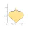 10k Yellow Gold Plain Small Heart Engravable Disc Charm