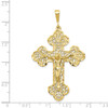 10k Yellow Gold Solid & Diamond Cut Filigree Designer Cross / Crucifix Charm