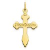 10k Yellow Gold Solid Inscribed Patriarchal Cross Charm