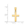 14k Yellow Gold Solid & Polished Small Satin Back Latin Cross Charm