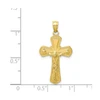 10k Yellow Gold Polished & Textured Cross Crucifix Pendant