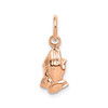 14k Rose Gold Solid & High Polished Mini Praying Hands Charm