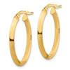 Italian 14k Yellow Gold High Polished 2.5mm x 27mm Knife Edge Oval Hoop Earrings