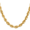14k Yellow Gold 10mm Solid Diamond Cut Rope Chain w/ Lobster Clasp 20" - 24"