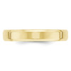 10K Yellow Gold 4mm Bevel Edge Comfort Fit Wedding Band Solid Ring Sizes 4 - 14