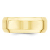 10K Yellow Gold 8mm Bevel Edge Comfort Fit Wedding Band Solid Ring Sizes 4 - 14