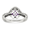 Amethyst Ring .925 Sterling Silver & 14K Gold Accent Size 6-8 Shey Couture