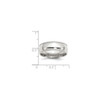 Sterling Silver Half Round Comfort Fit 7mm Milgrain Wedding Band Size 4 - 13.5