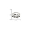Sterling Silver Half Round Comfort Fit 8mm Milgrain Wedding Band Size 4 - 13.5
