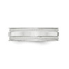 Sterling Silver Polished 6mm Milgrain Grooved Flat Wedding Band Sizes 7 to 13.5