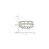 Sterling Silver Polished 6mm Milgrain Grooved Flat Wedding Band Sizes 7 to 13.5