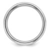 Sterling Silver Brushed 8mm Grooved Flat Center Wedding Band Sizes 7 to 13.5