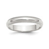 Sterling Silver Polished Unisex 4mm Milgrain Half Round Wedding Band Sz 4 - 13.5