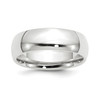 10k White Gold Unisex Standard 7mm Comfort Fit Wedding Band Sizes 4 to 14