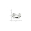 10k White Gold Unisex Standard 7mm Comfort Fit Wedding Band Sizes 4 to 14