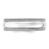 10k White Gold Unisex 7mm Comfort Fit Double Milgrain Wedding Band Sizes 4 to 14