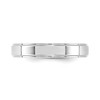 10k White Gold Unisex 4mm Flat w/ Step Down Edge Wedding Band Sizes 4 to 14