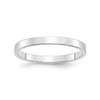 10k White Gold Unisex Polished Lightweight 2.5mm Flat Wedding Band Sizes 4 to 14