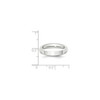 10k White Gold Unisex Polished 4mm Half Round Wedding Band Sizes 4 to 14