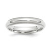 10k White Gold Comfort Fit 4mm Half Round Milgrain Wedding Band Sizes 4 to 14