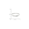 Platinum Solid Unisex Standard Fit 2mm Half Round Wedding Band Sizes 4 to 12