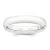 Platinum Unisex Lightweight Comfort Fit 4mm Half Round Wedding Band Size 4 to 12