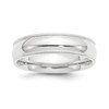 Platinum Solid Unisex Comfort Fit 6mm Milgrain Edge Wedding Band Sizes 5 to 12