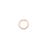 14k Rose Gold Unisex 1.5mm Flat Edge Milgrain Center Wedding Band Sizes 4 to 8