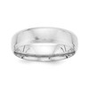 14k White Gold Standard Weight 6mm Satin Beveled Edge Wedding Band Size 7 - 13.5