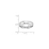14k White Gold Standard Weight 6mm Satin Beveled Edge Wedding Band Size 7 - 13.5