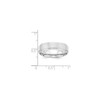 14k White Gold Lightweight 6mm Satin Flat w/ Step Edge Wedding Band Sz 7 to 13.5