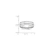14k White Gold Heavyweight 6mm Satin Double Grooved Wedding Band Sizes 7 to 13.5