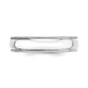 14k White Gold Lightweight 5mm Half Round Milgrain Wedding Band Sizes 4 to 14