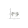 14k White Gold Lightweight 5mm Half Round Milgrain Wedding Band Sizes 4 to 14