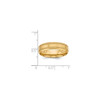 14k Yellow Gold Standard Wght Comfort 6mm Milgrain Satin Wedding Band Sz 7-13.5