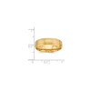 14k Yellow Gold Standard Weight Comfort 6mm Satin Groove Wedding Band Sz 7-13.5