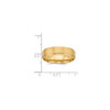 14k Yellow Gold Standard Weight 6mm Satin Flat w/ Step Wedding Band Sz 7 - 13.5