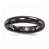 Edward Mirell Black Ti Titanium Polished 4mm Domed Wedding Band Sizes 6 to 12