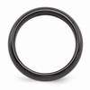 Edward Mirell Black Ti Titanium Polished 6mm Domed Wedding Band Sizes 6 to 13
