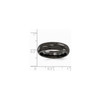 Edward Mirell Black Ti Titanium Polished 6mm Domed Wedding Band Sizes 6 to 13