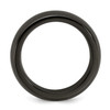 Edward Mirell Black Ti Titanium Polished 7mm Domed Wedding Band Sizes 6 to 13