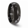 Edward Mirell Black Ti Titanium Polished 8mm Domed Wedding Band Sizes 6 to 12