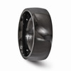 Edward Mirell Black Ti Titanium Polished 8.5mm Domed Wedding Band Sizes 7 to 13