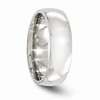 Edward Mirell Grey Titanium 7mm Comfort Fit Half Round Wedding Band Size 7 to 13