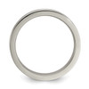 Edward Mirell Grey Titanium 4mm Brushed & Flat Milgrain Wedding Band Size 5 - 12