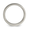 Edward Mirell Grey Titanium 5mm Brushed & Flat Milgrain Wedding Band Size 5 - 12